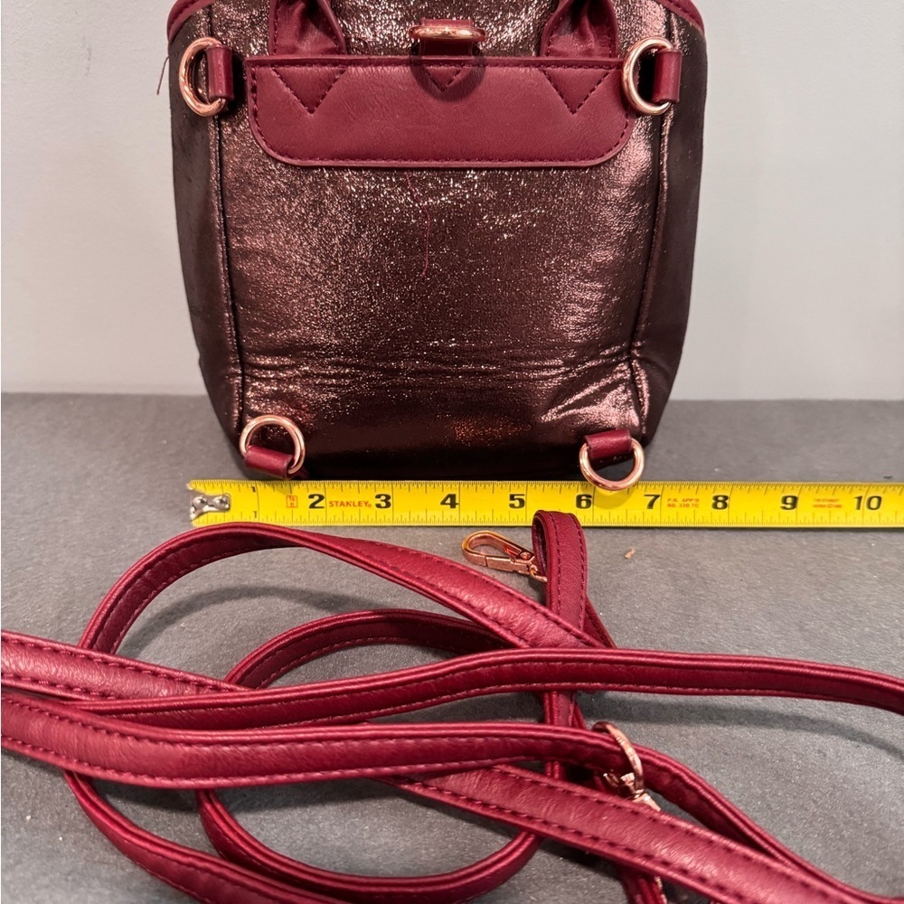 Free People Metallic Maroon Backpack - Picture 5 of 9
